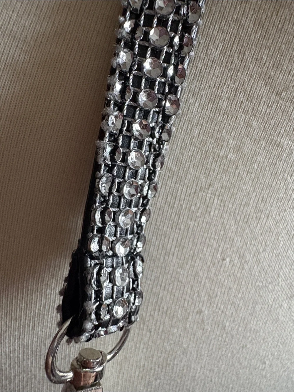 Silver Crystal Rhinestone Shoulder Bag